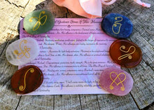 Load image into Gallery viewer, Archangel Guidance Stones NEW Engraved Set of 6 Double-Sided Mixed Gem Divination Healing~ Author Exclusive