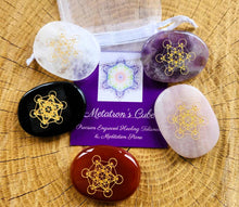 Load image into Gallery viewer, METATRON&#39;S CUBE Palm Stone ~ Miracles Lightbringer Activation w/Romance Card
