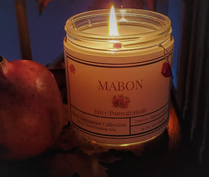 MABON AUTUMN Harvest Fall Large 16 oz Soy Jar Candle * Goddess Pomona * Natural Pomegranate