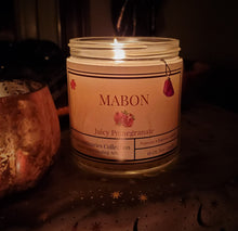 Load image into Gallery viewer, MABON AUTUMN Harvest Fall Large 16 oz Soy Jar Candle * Goddess Pomona * Natural Pomegranate