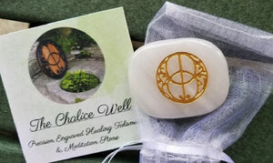 Chalice Well Talisman Meditation Stone w/Romance Card Your Choice of Stone