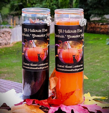 SAMHAIN All Hallows Eve Candle-Halloween Jar Vigil Candle Ancestor Night Hecate's Night Orange Pumpkin or Black Anise NEW 2024