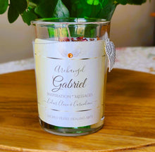 Load image into Gallery viewer, Archangel Intention Jar Candle Pure Eco Soy w/Gems, Roses, Angel Charm ~ Your Choice