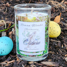 Load image into Gallery viewer, Ostara Sabbat Soy Candle 12 oz Elegant Rowan Woods Collection ~ Druid Awen Eostre Easter Spring Equinox Amethyst Violet Anise Vervain