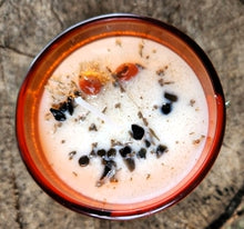 Load image into Gallery viewer, Halloween Samhain Candle 13oz Ltd Ed Orange Glass Pumpkin Soy, Witch Altar Ritual Sabbat, Wicca Wheel of the Year, Ancestral Magic