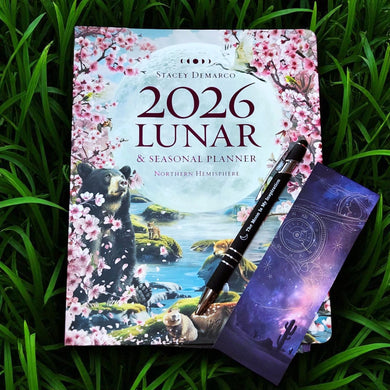 Lunar & Seasonal 2026 Diary by Stacey DeMarco ~ Astrology Moon Phases Wheel of the Year + Bonus Moon Inspiration Pen and Moon Theme Bookmark