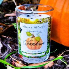 Load image into Gallery viewer, Samhain Sabbat Candle 12 oz Soy Elegant Rowan Woods Collection