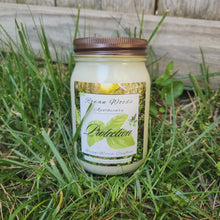 Load image into Gallery viewer, Protection Soy Candle w/Mugwort &amp; Black Tourmaline LG 16 oz, Block Negativity, Energy Cleansing, Banishing, Safe Space Rituals, Patchouli