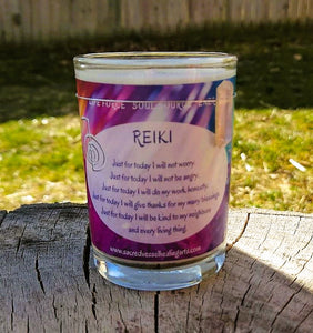 REIKI Candles & Journal Gift Set ~ Soy Jar Candle ~ Beautiful Lined Journal ~ Set of 4 Votives ~ Energy Healing ~ Students ~ Teacher