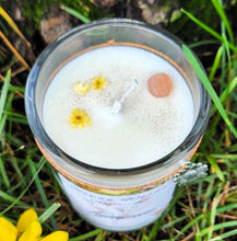 Load image into Gallery viewer, Lammas Sabbat Soy Candle 12 oz Elegant Rowan Woods Collection Druid Awen Witchy First Harvest of Grains &amp; Corn Festival Sunflower Sunstone