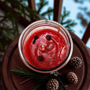 YULETIDE or WINTER SOLSTICE Jar Vigil Candle w/Herbs/Gemstones~ Choice