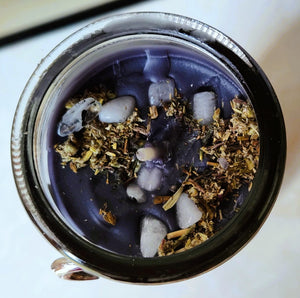 Moon Ritual Spell Candles New or Full with Moonstones, Essential Oil & Herbs | Lunar Manifestation Magic for Esbat, Wiccan Druid Witch Altar