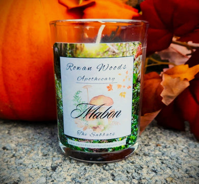 Mabon Sabbat Soy Candle 12 oz Elegant Rowan Woods Collection Druid Awen Witchy 2nd Harvest of Fruit & Trees Festival Autumnal Equinox Apple