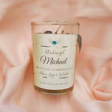 Load image into Gallery viewer, Archangel Intention Jar Candle Pure Eco Soy w/Gems, Roses, Angel Charm ~ Your Choice