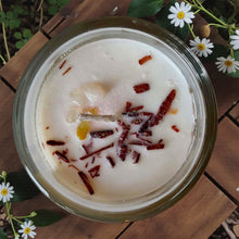 Load image into Gallery viewer, Archangel Ariel Pet Blessing or Memorial Soy Candle w/Citrine 3"x4"~ Cedar &amp; Sage with Paw Charm