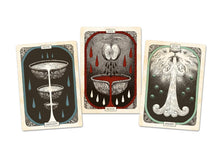 Load image into Gallery viewer, Blackbird Oracle 52 Card Deck w/Guidebook +Bonuses- Symbolic Flying Key &amp; Mini Resin Blackbird/Raven Figurine Discovery of Witches All Souls
