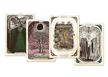 Load image into Gallery viewer, Blackbird Oracle 52 Card Deck w/Guidebook +Bonuses- Symbolic Flying Key &amp; Mini Resin Blackbird/Raven Figurine Discovery of Witches All Souls
