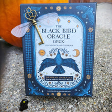 Load image into Gallery viewer, Blackbird Oracle 52 Card Deck w/Guidebook +Bonuses- Symbolic Flying Key &amp; Mini Resin Blackbird/Raven Figurine Discovery of Witches All Souls