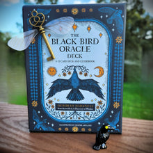 Load image into Gallery viewer, Blackbird Oracle 52 Card Deck w/Guidebook +Bonuses- Symbolic Flying Key &amp; Mini Resin Blackbird/Raven Figurine Discovery of Witches All Souls