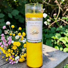 Load image into Gallery viewer, Litha Summer Solstice Sabbat Candle Druid Witch Altar Longest Day of Year, Citrine Elder Flower Tangerine Citrus Bumble Bee Charm