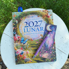 Load image into Gallery viewer, Lunar &amp; Seasonal 2027 Diary by Stacey DeMarco ~ Astrology Moon Phases Wheel of the Year + Bonus Moon Inspiration Pen and Moon Theme Bookmark