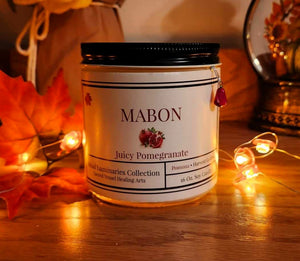 MABON AUTUMN Harvest Fall Large 16 oz Soy Jar Candle * Goddess Pomona * Natural Pomegranate