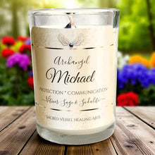 Load image into Gallery viewer, Archangel Intention Jar Candle Pure Eco Soy w/Gems ~ Your Choice