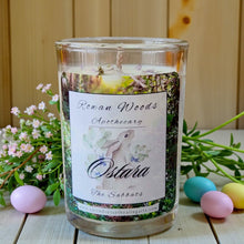 Load image into Gallery viewer, Ostara Sabbat Soy Candle 12 oz Elegant Rowan Woods Collection ~ Druid Awen Eostre Easter Spring Equinox Amethyst Violet Anise Vervain