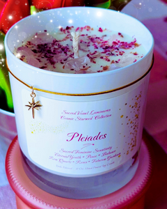 Cosmic Starseed Soy Candles ~ Andromeda Pleiades Lyra Orion Sirius Arcturus ~ 6 Beautiful Options ~ Gems & Flowers