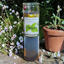 Load image into Gallery viewer, Protection Jar Candle — Black Tourmaline, Garnet, Mugwort, Basil, Patchouli, Pomegranate Seed &amp; Leaf Charm, Banish Negativity