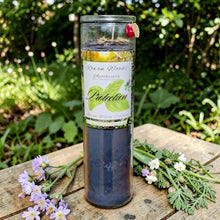 Load image into Gallery viewer, Protection Jar Candle — Black Tourmaline, Garnet, Mugwort, Basil, Patchouli, Pomegranate Seed &amp; Leaf Charm, Banish Negativity