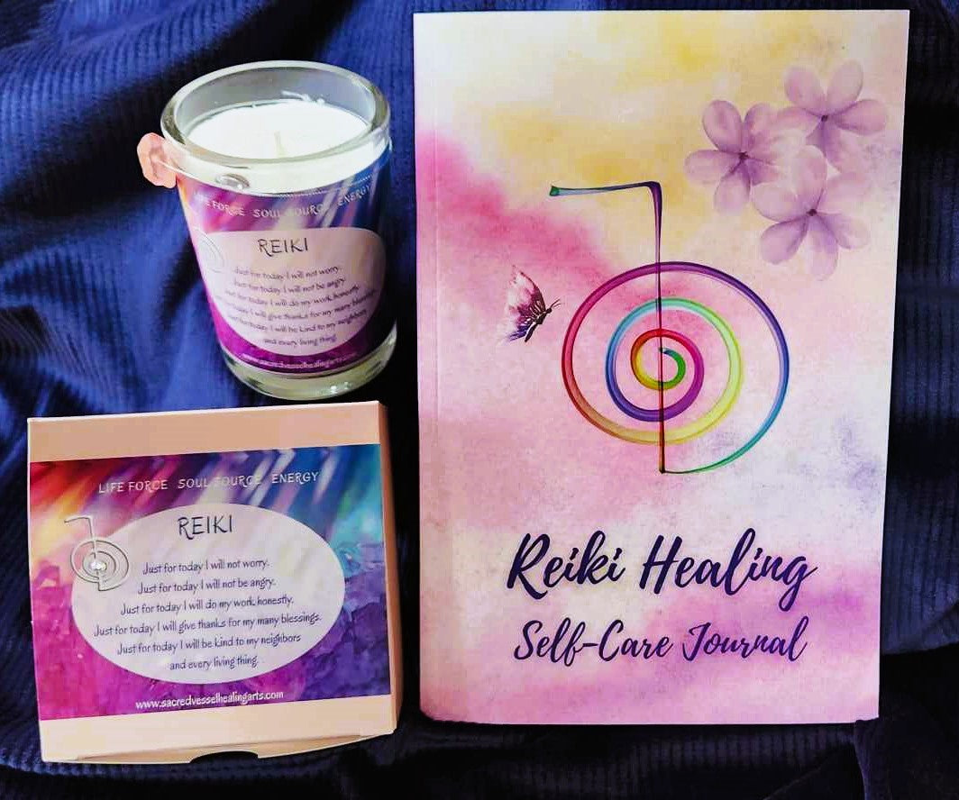 REIKI Candles & Journal Gift Set ~ Soy Jar Candle ~ Beautiful Lined Jo –  Sacred Vessel Healing Arts
