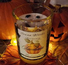 Load image into Gallery viewer, Samhain Sabbat Candle 12 oz Soy Elegant Rowan Woods Collection