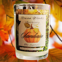 Load image into Gallery viewer, Samhain Sabbat Candle 12 oz Soy Elegant Rowan Woods Collection