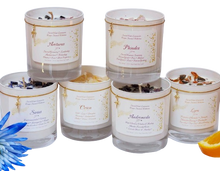 Load image into Gallery viewer, Cosmic Starseed Soy Candles ~ Andromeda Pleiades Lyra Orion Sirius Arcturus ~ 6 Beautiful Options ~ Gems &amp; Herbs