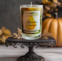 Load image into Gallery viewer, Abundant Blessings Thanksgiving Candle 12 oz Soy Elegant Rowan Woods Collection