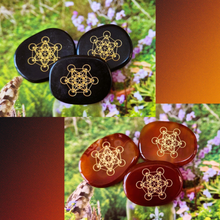 Load image into Gallery viewer, METATRON'S CUBE Palm Stone ~ Miracles Lightbringer Activation