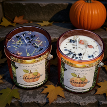 Load image into Gallery viewer, Halloween Samhain Candle 13oz Ltd Edition Ivory or Black, Witch Altar Ritual Sabbat, Wicca Wheel of the Year, Ancestral Magic