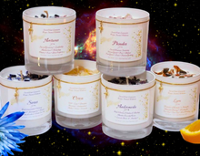 Load image into Gallery viewer, Cosmic Starseed Soy Candles ~ Andromeda Pleiades Lyra Orion Sirius Arcturus ~ 6 Beautiful Options ~ Gems &amp; Herbs