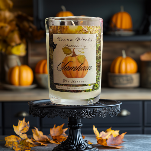 Samhain Sabbat Candle 12 oz Soy Elegant Rowan Woods Collection