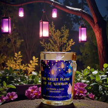 Load image into Gallery viewer, Violet Flame Limited Edition Soy LG 3&quot;x4&quot; Jar Candle~Ascension~St. Germain~ Encourage Hope