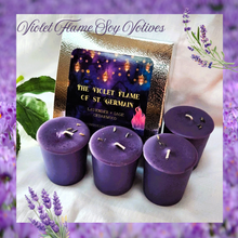 Load image into Gallery viewer, Violet Flame Soy Votives ~Ascension~St. Germain~Clear Negativity~Hope