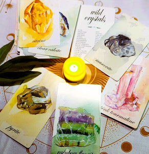 WILD CRYSTALS Healing Magick 33 Card Oracle Deck Gemstone Energy