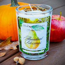 Load image into Gallery viewer, Abundant Blessings Thanksgiving Candle 12 oz Soy Elegant Rowan Woods Collection