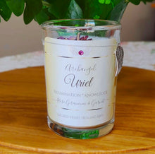 Load image into Gallery viewer, Archangel Intention Jar Candle Pure Eco Soy w/Gems, Roses, Angel Charm ~ Your Choice