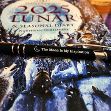 Load image into Gallery viewer, Lunar &amp; Seasonal 2025 Diary by Stacey DeMarco ~ Astrology Moon Phases Wheel of the Year + Bonus Moon Inspiration Pen and Moon Theme Bookmark