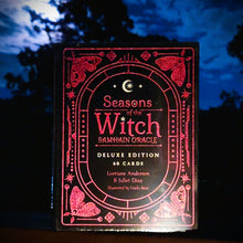 Load image into Gallery viewer, Deluxe Seasons of the Witch Samhain Oracle Ltd Edition 60 Cards Velvet box, Additional cards, Witchcraft, Ritual Spells, Halloween