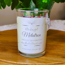 Load image into Gallery viewer, Archangel Intention Jar Candle Pure Eco Soy w/Gems, Roses, Angel Charm ~ Your Choice