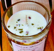 Load image into Gallery viewer, Ostara Sabbat Soy Candle 12 oz Elegant Rowan Woods Collection ~ Druid Awen Eostre Easter Spring Equinox Amethyst Violet Anise Vervain