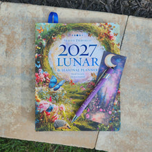 Load image into Gallery viewer, Lunar &amp; Seasonal 2027 Diary by Stacey DeMarco ~ Astrology Moon Phases Wheel of the Year + Bonus Moon Inspiration Pen and Moon Theme Bookmark